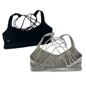 Lululemon Free To Be Bra (Wild) Bra Bundle- One White, One Black